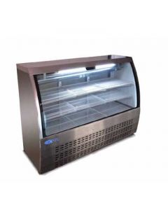 Deli Case, 47¼", Curved Glass, Refrigerated, Black