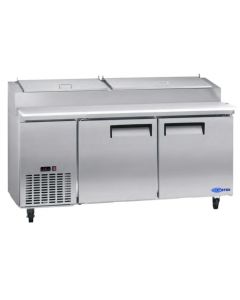 Pizza Prep Table, 72", 2x Doors, Refrigerated, S/S