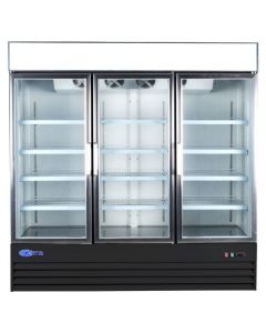 Freezer, 80", Reach-in, 3x Glass Doors
