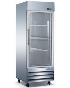 Refrigerator, 29", Reach-in, 1x Glass Door, S/S
